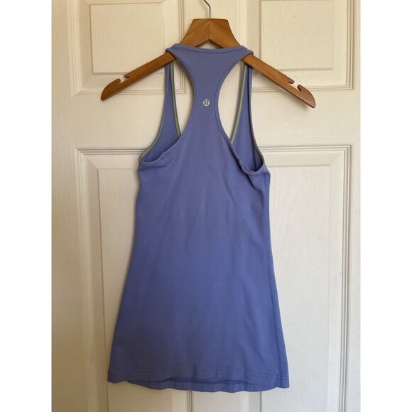 Lululemon Cool RacerBack Tight Periwinkle U Neck Tank Top Size 4/6 Activewear - Picture 5 of 9